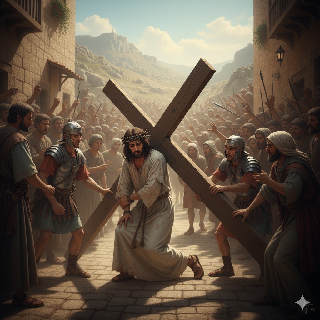 Jesus cai pela primeira vez